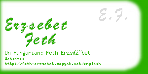 erzsebet feth business card